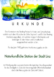 Urkunde der Binding-Stiftung